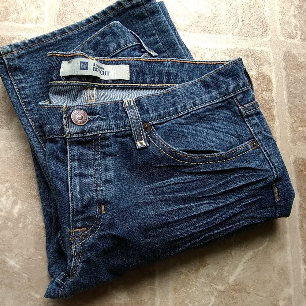 SOLD ~ GAP Original Boy Cut Button Fly Blue Jeans - Picture 5 of 8